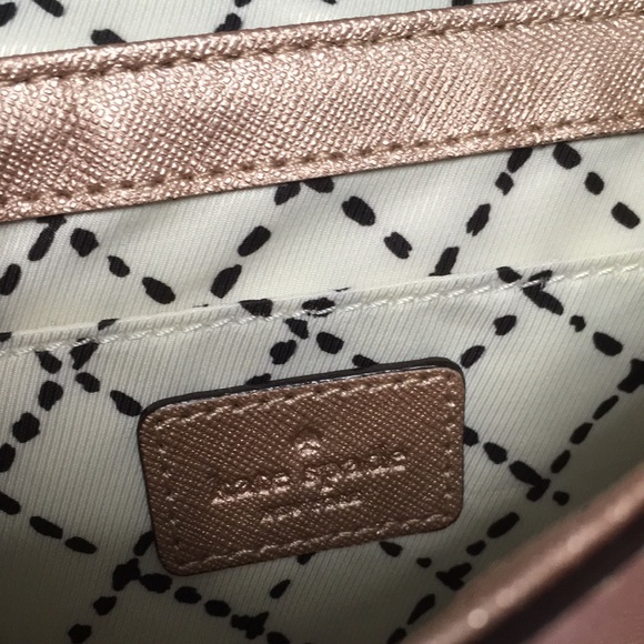 Kate Spade Newbury Lane Sally Saffiano Leather Turnlock Crossbody Bag Rose Gold - Picture 7 of 14
